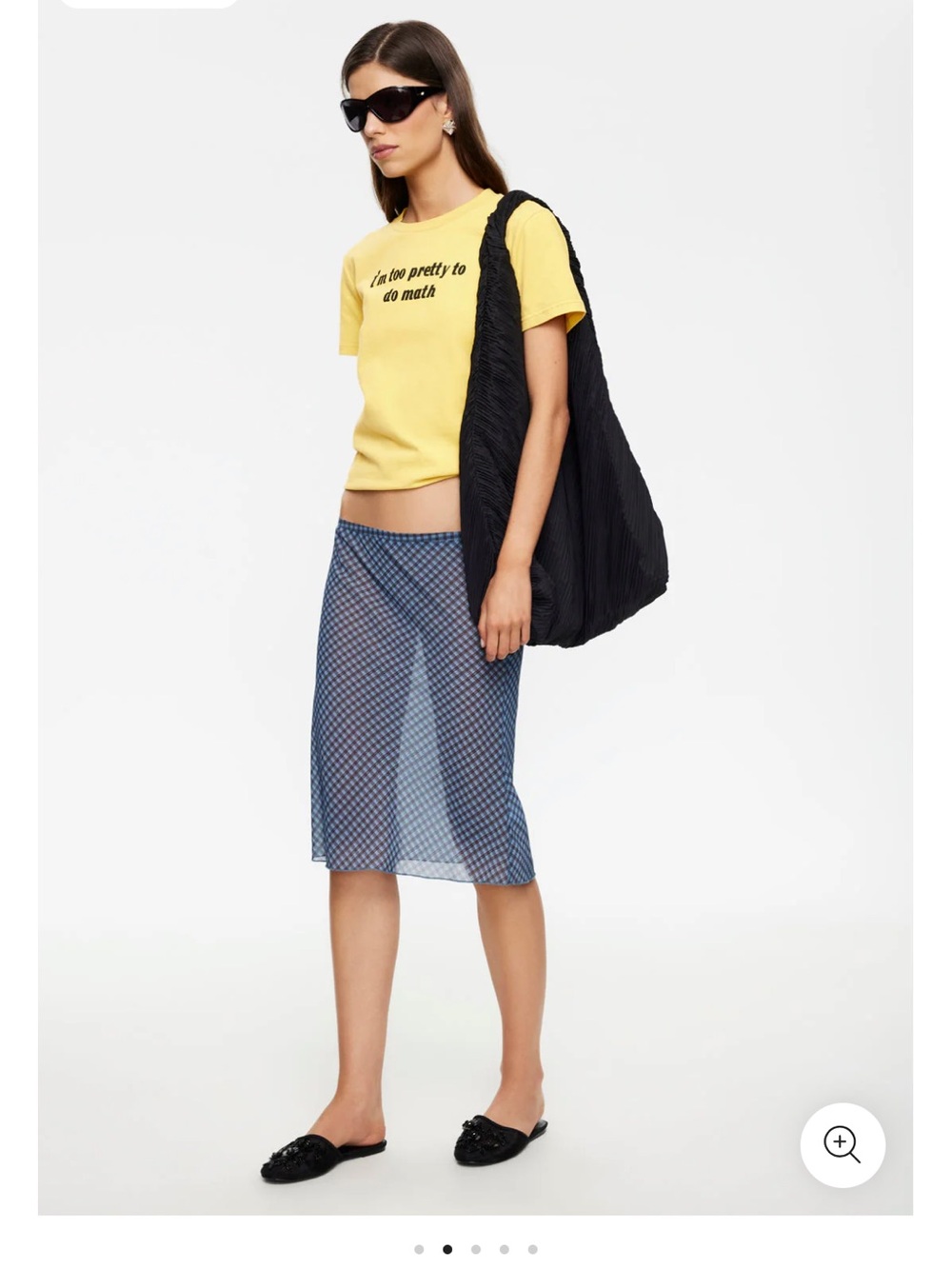 Lioness Shoreline Midi Skirt, Size XS, Color Smoke Check - Picture 2 of 6